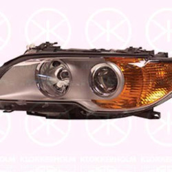 Headlight, with control unit for xenon, D2S/H7, Bi-Xenon, with motor for headlamp levelling, AL, Left, Indicator Colour: yellow, Housing Colour: grey, 63 12 6 902 759 (BMW), 63 12 8 384 475 (BMW), 63 12 7 165 775 (BMW)