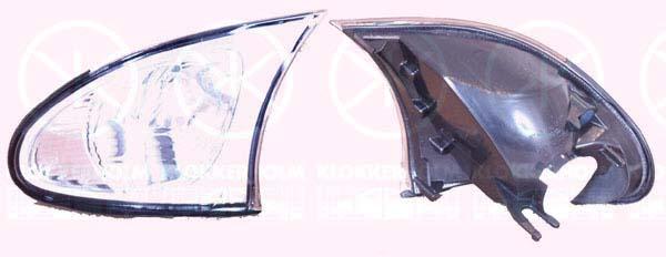 Direction Indicator, without bulb holder, white, Left, 63136915377 (BMW), 63137165853 (BMW), 6915377 (BMW)