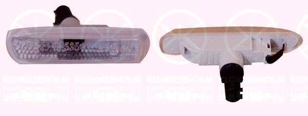 Direction Indicator, with bulb holder, white, Right, lateral installation, 63 13 2 228 592 (BMW), 63 31 2 228 592 (BMW)