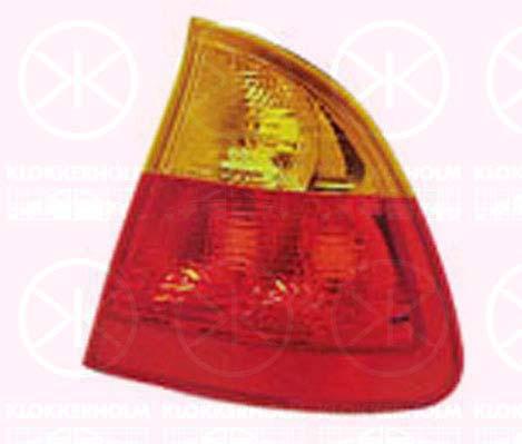 Tail Light Assembly, without bulb holder, Left, Outer section, Indicator Colour: yellow, 63 21 8 368 757 (BMW), 63 32 8 368 757 (BMW)