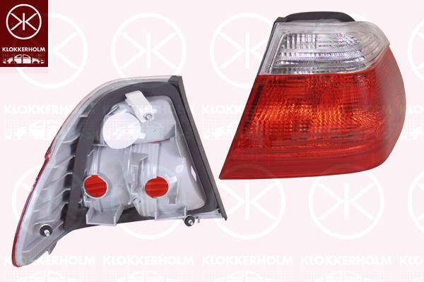 Tail Light Assembly, without bulb holder, Right, Outer section, Indicator Colour: white, 63 21 8 383 822 (BMW), 63 32 8 383 822 (BMW)