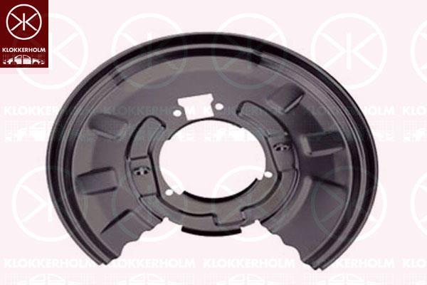 Splash Guard, brake disc, Rear Axle Left, for brake disc diameter [mm]: 320, Diameter 1/Diameter 2 [mm]: 342/110, Zinc-coated, 34 21 1 166 107 (BMW)