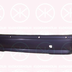 Bumper, w/primer, Rear, with trim strip, with hole(s) for parking distance control, 51 12 7 030 591 (BMW), 5112 7030606 (BMW)