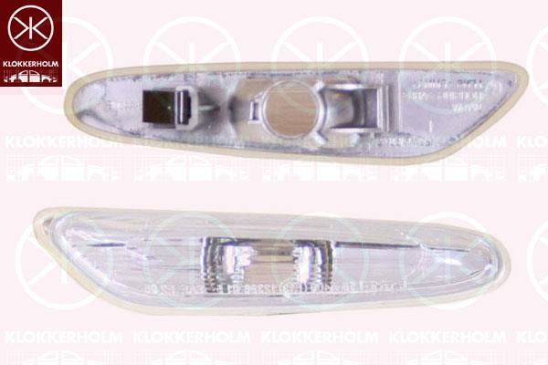 Direction Indicator, Crystal clear, without bulb holder, lateral installation, 63 13 6 932 998 (BMW), 63 13 7 253 326 (BMW)