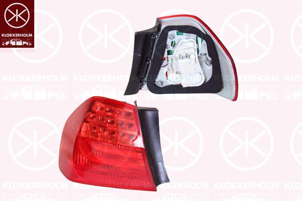 Tail Light Assembly, LED, without bulb holder, Left, Outer section, 63 21 4 871 731 (BMW), 63 21 7 154 153 (BMW), 63 21 7 289 425 (BMW)