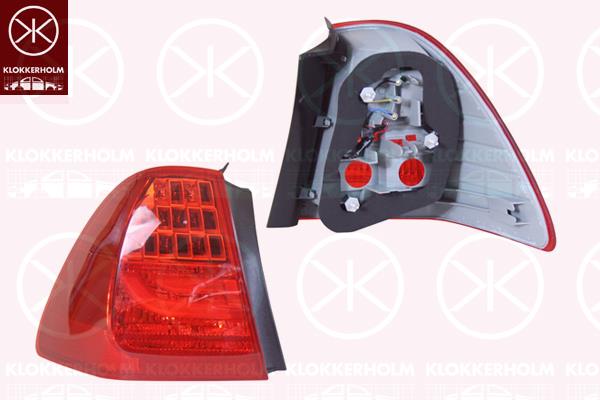 Tail Light Assembly, LED, without bulb holder, Left, Outer section, 63 21 4 871 737 (BMW), 63 21 7 154 159 (BMW), 63 21 7 289 431 (BMW)