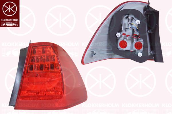 Tail Light Assembly, LED, without bulb holder, Right, Outer section, 63 21 4 871 738 (BMW), 63 21 7 154 160 (BMW), 63 21 7 289 432 (BMW)