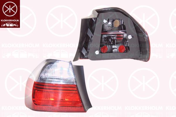 Tail Light Assembly, Right, Indicator Colour: Smoke Grey, Outer section, without bulb holder, 63 21 0 406 880 (BMW)