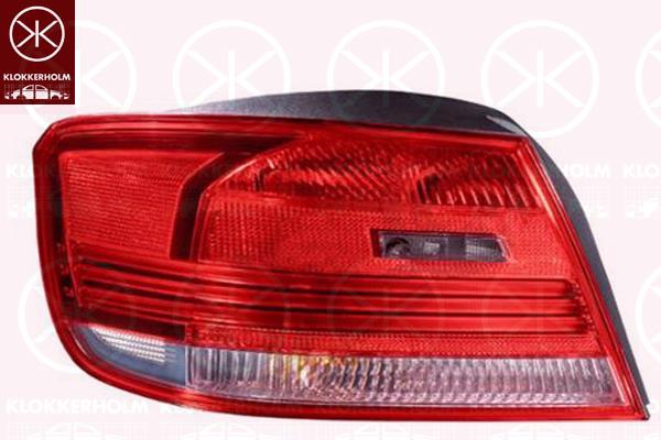 Tail Light Assembly, Left, Outer section, LED, with bulb holder, ULO, 63 21 7 162 301 (BMW), 7162301 (BMW)