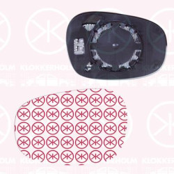 Mirror Glass, exterior mirror, Right, Blue-tinted, Heatable, Aspherical, Number of pins: 2, 51167158902 (BMW)