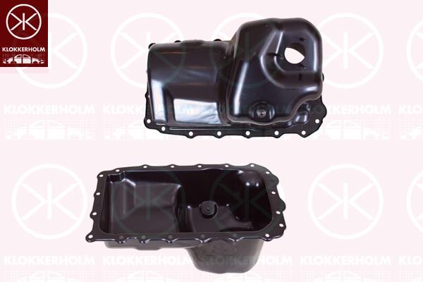 Oil Sump, with bore for oil-level sensor, Steel, 11 13 7 527 025 (BMW), 11 13 7 568 566 (BMW)