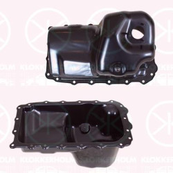 Oil Sump, with bore for oil-level sensor, Steel, 11 13 7 527 025 (BMW), 11 13 7 568 566 (BMW)