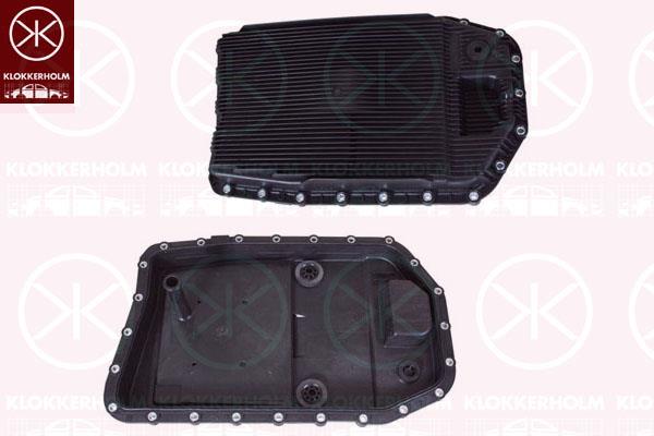 Oil Sump, automatic transmission, Transmission Code: ZF6HP19Z, with filter, with seal, Plastic, 24 11 7 536 387 (BMW), 24 11 7 571 217 (BMW), 24152333907 (BMW)