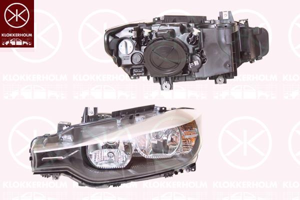 Priekinis žibintas, kairė, Illuminance [lx]: 12.5, H7/H7, with daytime running light, with motor for headlamp levelling, ZKW, 63 11 7 259 523 (BMW)