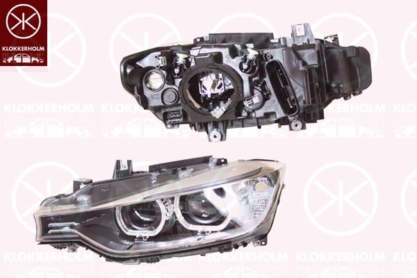 Priekinis žibintas, dešinė, Illuminance [lx]: 12.5, Bi-Xenon, with daytime running light (LED), with motor for headlamp levelling, without control unit for Xenon, D1S (gas discharge tube), 63 11 7 314 532 (BMW)