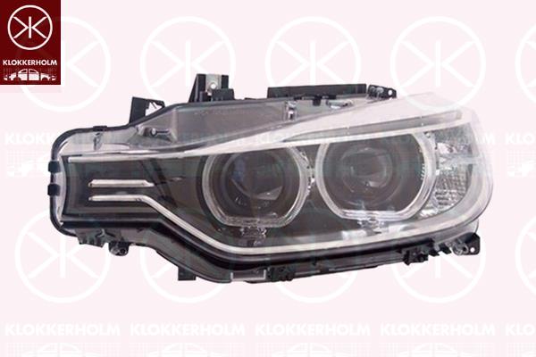 Priekinis žibintas, D1S, Bi-Xenon, for vehicles with dynamic bending light, with daytime running light (LED), with motor for headlamp levelling, without control unit for Xenon, ZKW (dešinė), 63 11 7 338 702 (BMW)