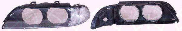 Diffusing Lens, headlight, Left, Indicator Colour: white, for vehicles without xenon light, 63 12 8 375 301 (BMW)