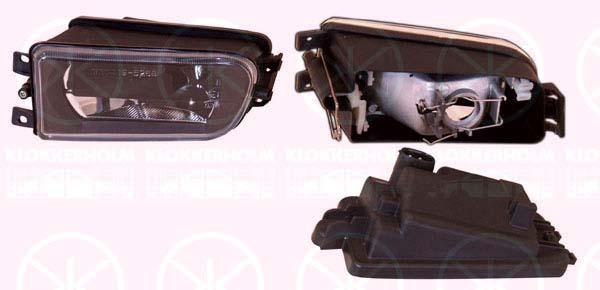 Front Fog Light, H7, with bulb holder, Crystal clear, Left Front, 63 17 8 360 575 (BMW), 63 17 8 360 576 (BMW), 63 17 8 377 941 (BMW)