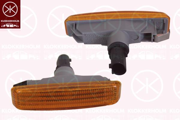 Direction Indicator, without bulb holder, yellow, lateral installation, 63 14 8 360 589 (BMW)