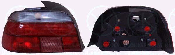 Tail Light Assembly, without bulb holder, Left, Indicator Colour: white, 63 21 2 496 297 (BMW)