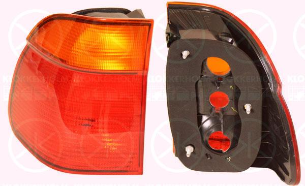 Tail Light Assembly, without bulb holder, Left, Indicator Colour: yellow, 63 21 8 371 327 (BMW)