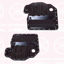 Oil Sump, Metal, with bore for oil-level sensor, 11 13 1 702 891 (BMW), 11 13 1 733 273 (BMW)