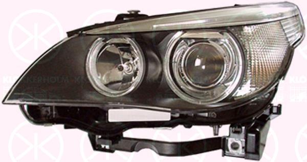 Headlight, Illuminance [lx]: 37.5, Left, Bi-Xenon, without control unit for Xenon, with motor for headlamp levelling, D1S/H7, 63 12 7 160 193 (BMW)