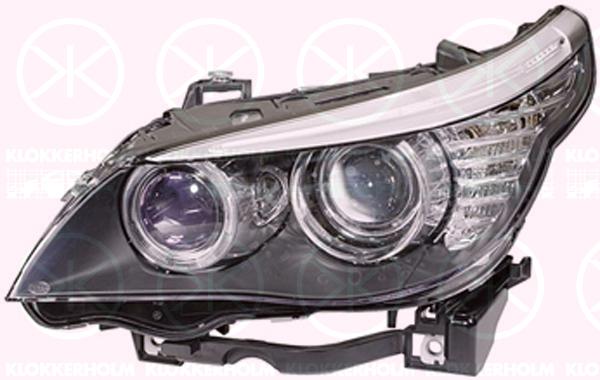 Headlight, Illuminance [lx]: 25, Left, Bi-Xenon, without control unit for Xenon, with motor for headlamp levelling, D1S (gas discharge tube), H8, Hella, 63 12 7 177 751 (BMW)