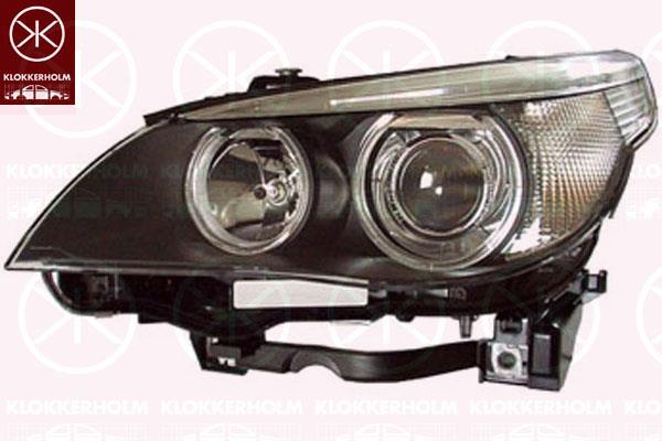 Headlight, Right, Bi-Xenon, with dynamic bending light, without control unit for Xenon, with motor for headlamp levelling, D2S/H7, with side marker light (LED), Hella, 63 12 7 044 672 (BMW), 63 12 7 177 746 (BMW), 63 11 6 933 182 (BMW), 63 12 7 165 572 (BMW)