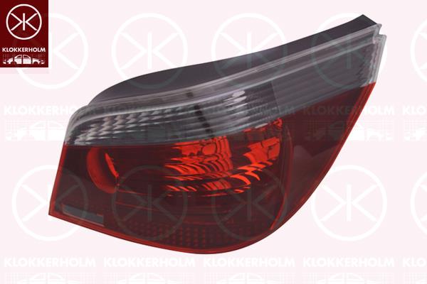 Tail Light Assembly, Right, Indicator Colour: Smoke Grey, without bulb holder, 63 21 0 414 700 (BMW)