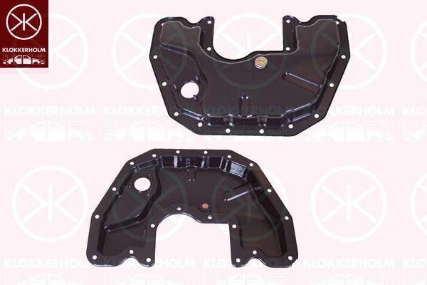 Oil Sump, Steel, with bore for oil-level sensor, Lower Section, 11 13 0 148 458 (BMW), 11 13 7 509 724 (BMW), 11 13 7 574 532 (BMW), 7574532 (BMW)