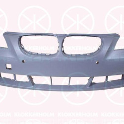 Bumper, w/primer, Front, with hole(s) for parking distance control, with hole(s) for washer nozzle, 51 11 7 111 740 (BMW)