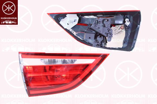 Tail Light Assembly, Left, Inner Section, for vehicles with LED headlights, with bulb holder, OLSA, 63 21 7 329 791 (BMW), 63217329791 (BMW)