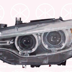 Headlight, Right, Illuminance [lx]: 17.5, Bi-Xenon, with dynamic bending light, with daytime running light (LED), without control unit for Xenon, without control unit for aut. LDR, D1S (gas discharge tube), AL, 63117377840 (BMW), 7377840 (BMW)