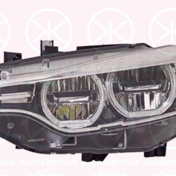 Headlight, Left, LED, without control unit for aut. LDR, AL, 63117377841 (BMW), 7377841 (BMW)