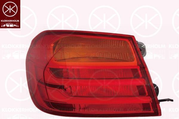 Tail Light Assembly, Right, Outer section, LED, H21W, P21W, with bulb holder, ULO, 63 21 7 296 098 (BMW)