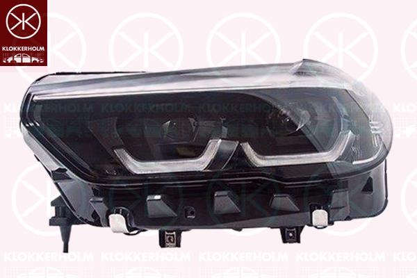 Headlight, Left, LED, without LED control unit for low beam/high beam, with motor for headlamp levelling, AL, 63117933329 (BMW), 63119850411 (BMW), 9481779 (BMW)