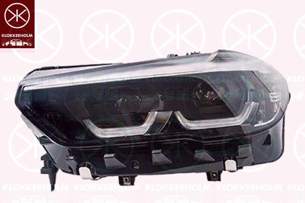 Headlight, for vehicles with adaptive front lighting, Left, LED, without LED control unit for low beam/high beam, with motor for headlamp levelling, AL, 63117933333 (BMW), 63119850417 (BMW), 9481783 (BMW)