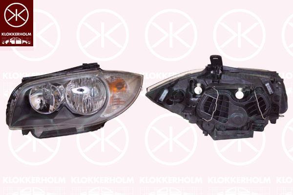 Headlight, H7/H7, without motor for headlamp levelling, Left, Housing Colour: black, Illuminance [lx]: 17.5, 63 11 7 193 387 (BMW)