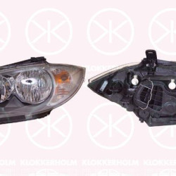 Headlight, H7/H7, without motor for headlamp levelling, Left, Housing Colour: black, Illuminance [lx]: 17.5, 63 11 7 193 387 (BMW)