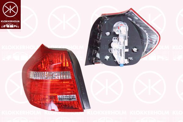 Tail Light Assembly, Left, Indicator Colour: white, with bulb holder, Valeo, 63 21 7 164 955 (BMW)