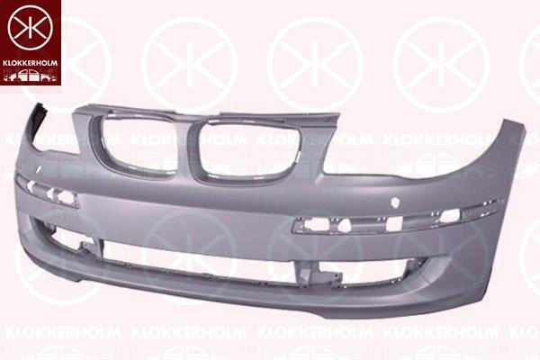 Bumper, Front, with hole(s) for washer nozzle, w/primer, 51 11 7 185 124 (BMW)