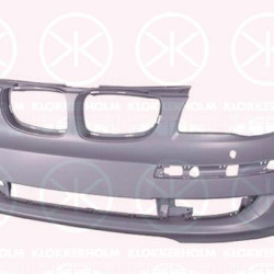 Bumper, Front, with hole(s) for washer nozzle, w/primer, 51 11 7 185 124 (BMW)