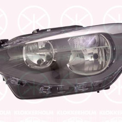 Headlight, with daytime running light, H7/H7, with motor for headlamp levelling, Left, Illuminance [lx]: 12.5, Housing Colour: black, 63 11 7 229 671 (BMW)