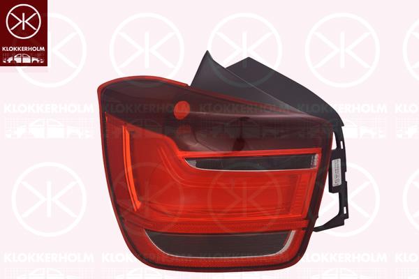 Tail Light Assembly, Left, LED, with bulb holder, Valeo, 63 21 7 241 541 (BMW)