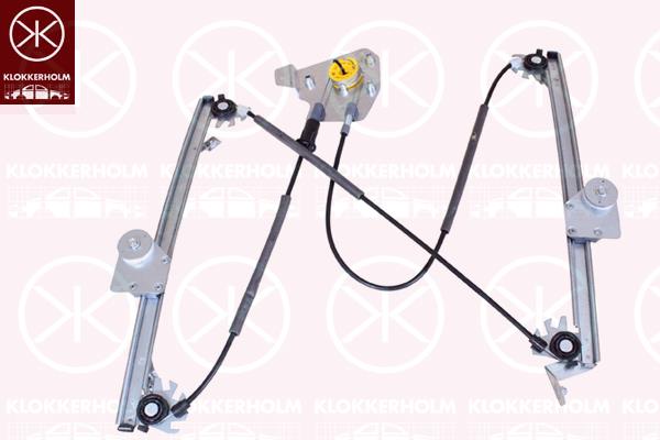 Window Regulator, 2-dr, without electric motor, Electric, Left Front, 51 33 7 292 119 (BMW), 7292119 (BMW)