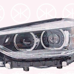 Headlight, Right, LED, with daytime running light (LED), with motor for headlamp levelling, AL, 63117466126 (BMW)