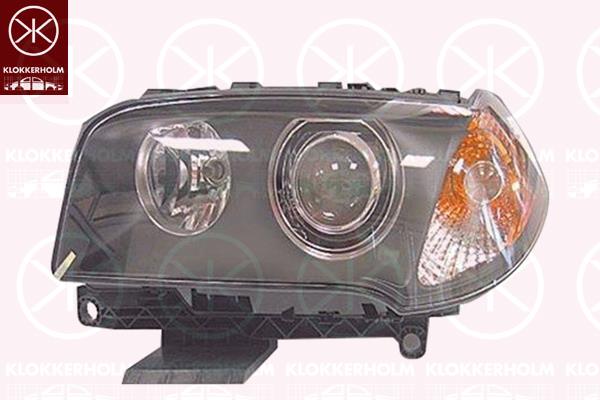 Headlight, Right, Xenon, with dynamic bending light, Indicator Colour: yellow, D1S/H7, with motor for headlamp levelling, without control unit for Xenon, AL, 3418380 (BMW), 63 12 3 418 380 (BMW), 63123418380 (BMW)