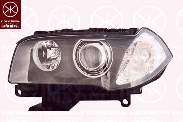 Headlight, Right, Bi-Xenon, with dynamic bending light, Indicator Colour: white, with motor for headlamp levelling, without control unit for Xenon, D1S/H7, AL, 63 12 3 418 390 (BMW), 63 12 6 939 192 (BMW)