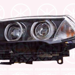 Headlight, Left, Illuminance [lx]: 25, Bi-Xenon, with dynamic bending light, Indicator Colour: Crystal clear, with motor for headlamp levelling, without control unit for Xenon, D1S/H7, AL, 63 12 3 448 955 (BMW), 63 12 3 456 039 (BMW)